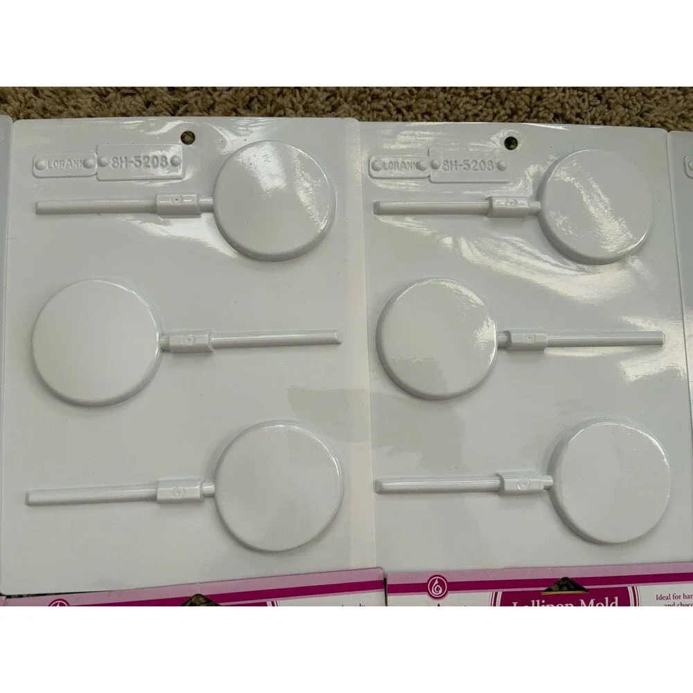 LOT 15 LorAnn Gourmet Plastic Lollipop Molds Ideal For Hard Candy & Chocolates